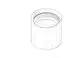 DORNBRACHT Luftsprudlerhülse ERSATZTEILE 092301019 D. 21 x 20 mm Platin, 092301019-08 Galeriebild 2